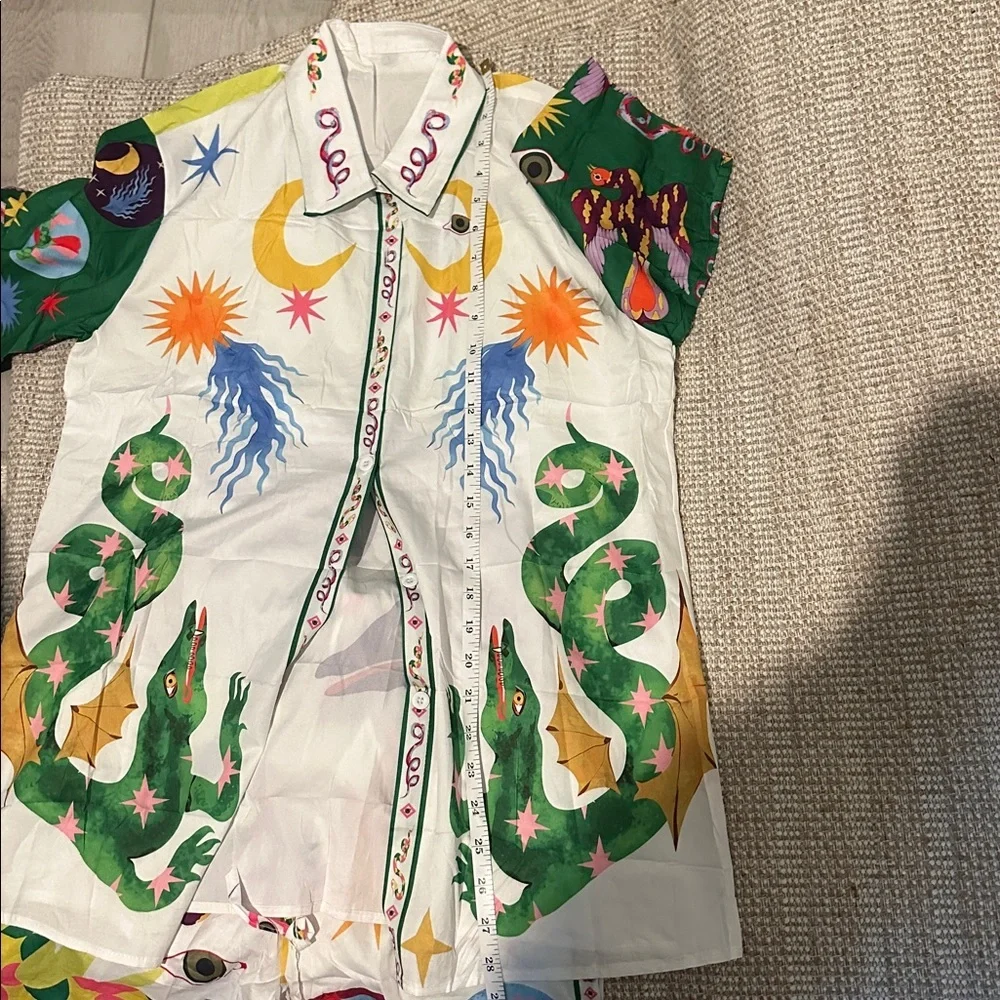 Kitson Multicolor Graphic Shirt and Shorts Set - Picture 8 of 10